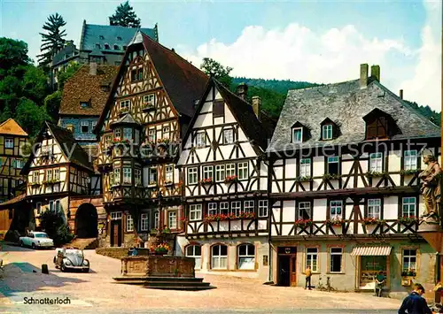 AK / Ansichtskarte Miltenberg Main Historischer Marktplatz 15. Jhdt. Brunnen Schnatterloch Fachwerkhaeuser Kat. Miltenberg