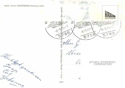 AK / Ansichtskarte Winterberg Hochsauerland Panorama Heilklimatischer Kurort Kat. Winterberg