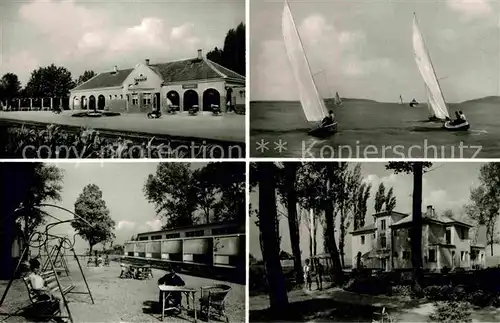 AK / Ansichtskarte Zamardi Bahnhof Segelbooote Park Kat. Zamardi Balaton Plattensee