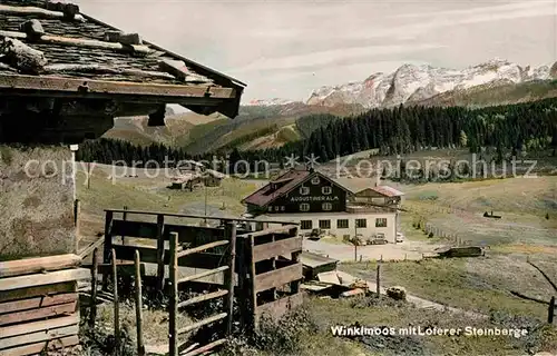AK / Ansichtskarte Reit Winkl Alpengasthof Winklmoos mit Loferer Steinberge Kat. Reit im Winkl
