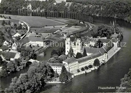 AK / Ansichtskarte Rheinau ZH Kloster Rheininsel Fliegeraufnahme Kat. Rheinau