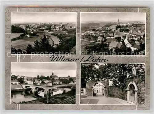 AK / Ansichtskarte Villmar Panorama Bruecke Stadtmauer Kat. Villmar