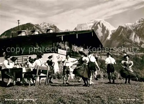 AK / Ansichtskarte Tanz Taenzer Almtanz Schoenau Foto L. Ammon Nr. 99