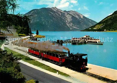 AK / Ansichtskarte Zahnradbahn Motorschiff Achensee Schiffstation Seespitz  Kat. Bergbahn