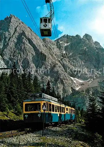 AK / Ansichtskarte Zahnradbahn Seilbahn Zugspitze  Kat. Bergbahn