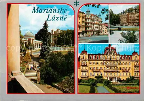 AK / Ansichtskarte Marianske Lazne Rudolfbrunnen Kurhaus Sanatorium Kat. Marienbad