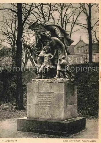 AK / Ansichtskarte Hildesheim Der getreue Ekkehard Denkmal Statue Kupfertiefdruck Kat. Hildesheim