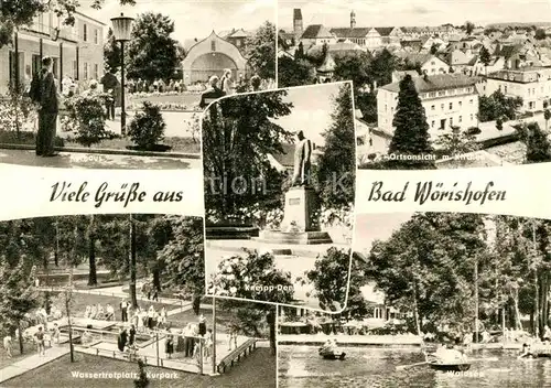 AK / Ansichtskarte Bad Woerishofen Kurhaus Wassertretplatz Waldsee Kneipp Denkmal Kat. Bad Woerishofen