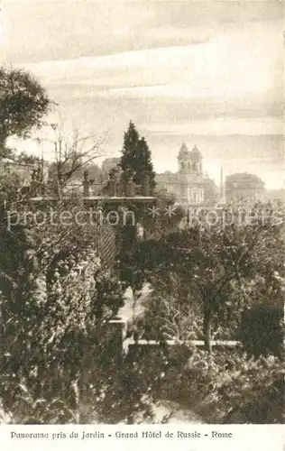 AK / Ansichtskarte Rome Italy Panorama pris du Jardin Grand Hotel de Russie Kat. Rome