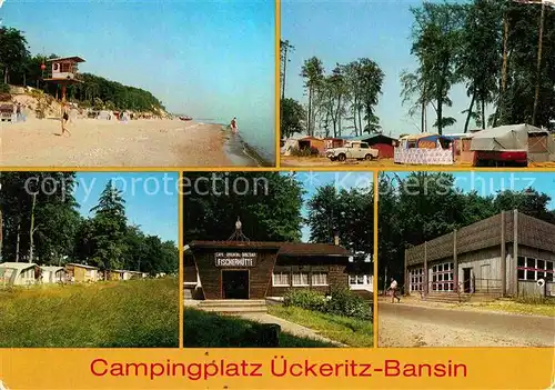 AK / Ansichtskarte ueckeritz Usedom Campingplatz Strand Fischerhuette Zeltplatz Gaststaette Meeresblick Kat. ueckeritz Usedom