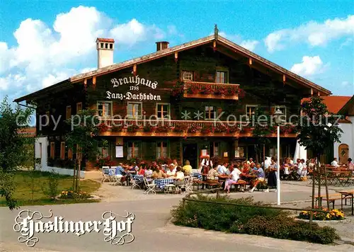AK / Ansichtskarte Kirchham Niederbayern Brauhaus Haslinger Hof Terrasse Kat. Kirchham