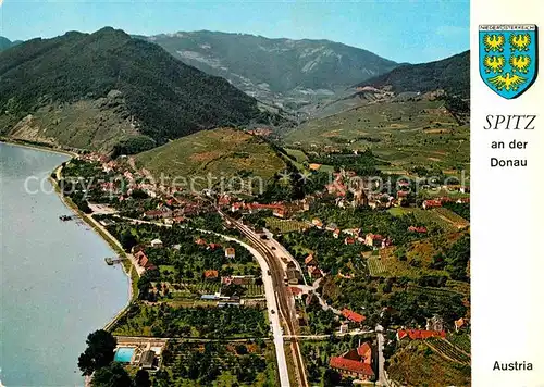 AK / Ansichtskarte Spitz Donau Fliegeraufnahme Kat. Spitz Wachau Donau