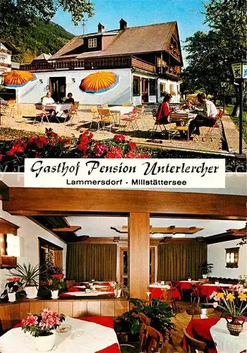 AK / Ansichtskarte Lammersdorf Millstatt Gasthof Pension Unterlercher Gastraum Kat. Millstatt Millstaetter See