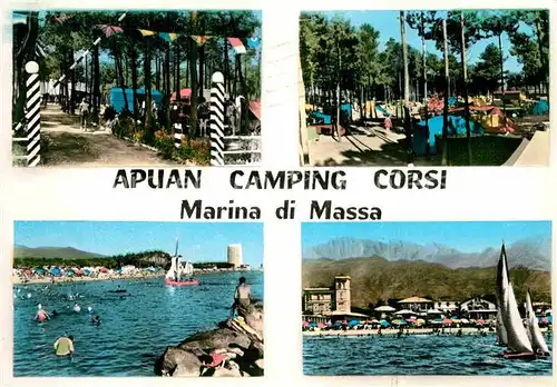 AK / Ansichtskarte Marina di Massa Apuan Camping Corsi Strandpartien Kat. Massa