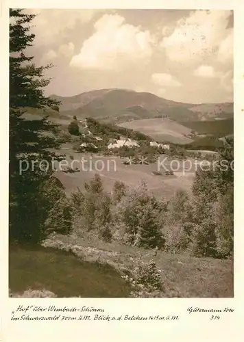 AK / Ansichtskarte Wembach Schwarzwald Belchen Kat. Wembach