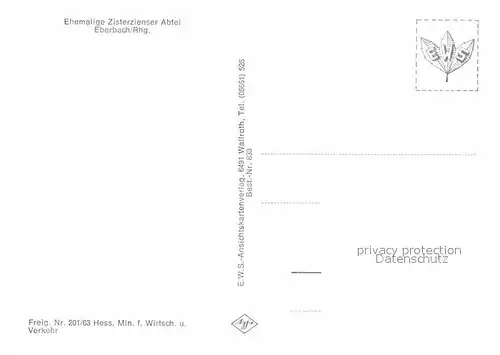 AK / Ansichtskarte Eberbach Rheingau Zisterzienser Abtei Kat. Eltville am Rhein