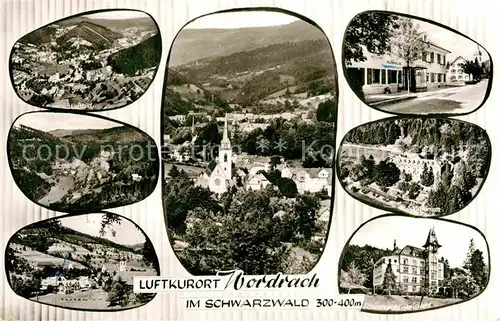 AK / Ansichtskarte Nordrach Luftbild Kurhaus Sanatorium Schwarzwald Heilstaette Kirche Kat. Nordrach