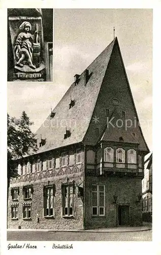 AK / Ansichtskarte Goslar Brusttuch Historisches Gebaeude Fachwerkhaus Kupfertiefdruck Kat. Goslar