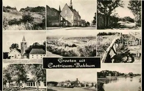 AK / Ansichtskarte Castricum Bakkum Duinen Landschaftspanorama Duenen Kirche Kat. Castricum