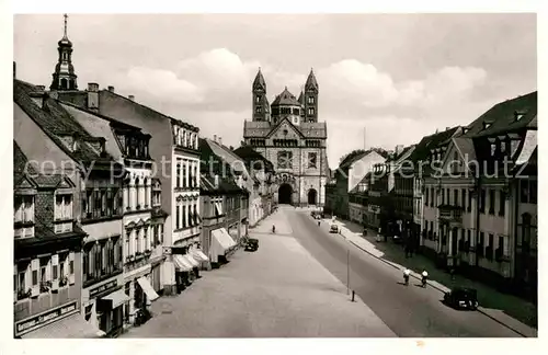 AK / Ansichtskarte Speyer Rhein Hauptstrasse mit Dom Kat. Speyer