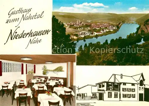 AK / Ansichtskarte Niederhausen Nahe Panorama Gasthaus zum Nahetal Gaststube Kat. Niederhausen