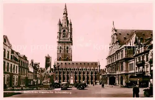 AK / Ansichtskarte Gand Belgien Beffroi et Theatre Flamand Kat. Gent Flandern
