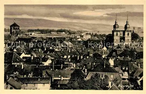 AK / Ansichtskarte Bayreuth Stadtbild mit Kirche Kat. Bayreuth