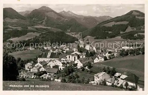 AK / Ansichtskarte Mariazell Steiermark und die Zellerhuete Panorama Ybbstaler Alpen Kat. Mariazell