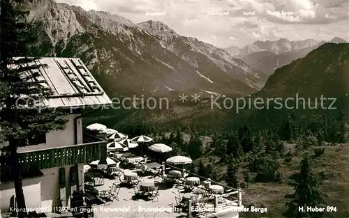 AK / Ansichtskarte Kranzberghaus gegen Karwendel Brunnsteinspitze Ederkanzel Tiroler Berge Kat. Schwaz