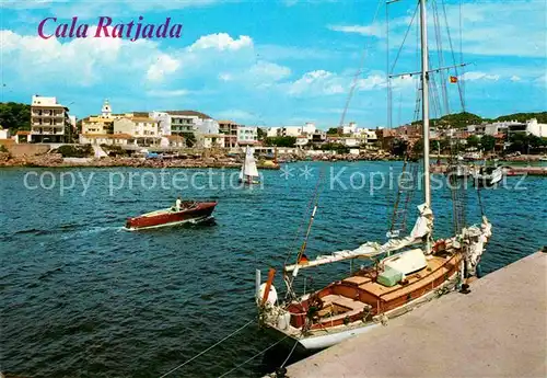AK / Ansichtskarte Cala Ratjada Mallorca Hafen Segelboot Kat. Spanien