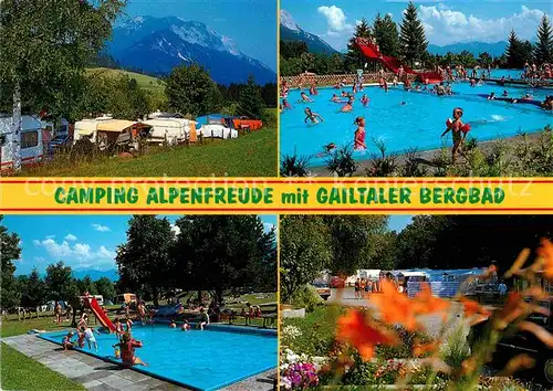 AK / Ansichtskarte Wertschach Villach Camping Alpenfreude mit Gailtaler Bergbad Kat. Villach