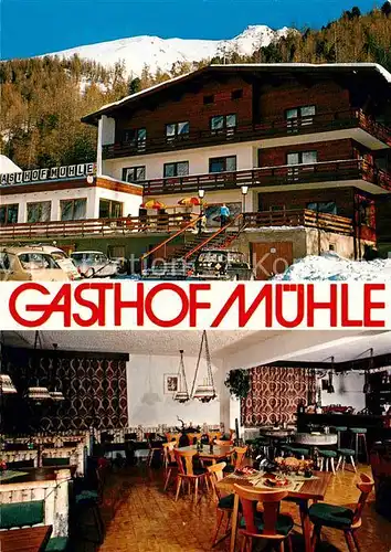 AK / Ansichtskarte Obergurgl Soelden Tirol Gasthof Muehle Gastraum Kat. Soelden oetztal