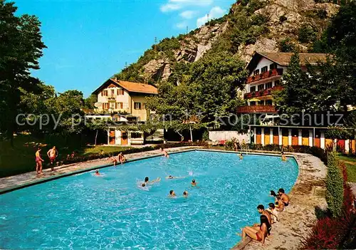 AK / Ansichtskarte Auer Ora Suedtirol Pension Wasserfall Schwimmbad Kat. 