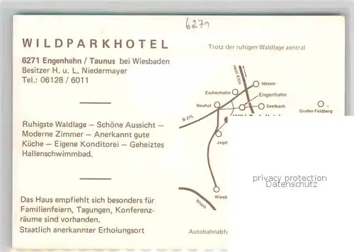 AK / Ansichtskarte Engenhahn Wildparkhotel Kat. Niedernhausen