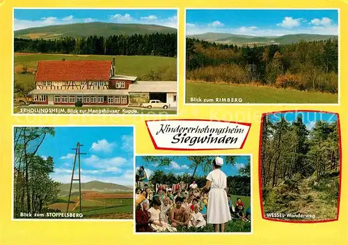 AK / Ansichtskarte Siegwinden Kindererholungsheim Rimberg Wessel Stoppelsberg