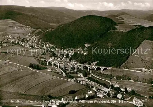 AK / Ansichtskarte Willingen Sauerland Fliegeraufnahme Viadukt Kat. Willingen (Upland)