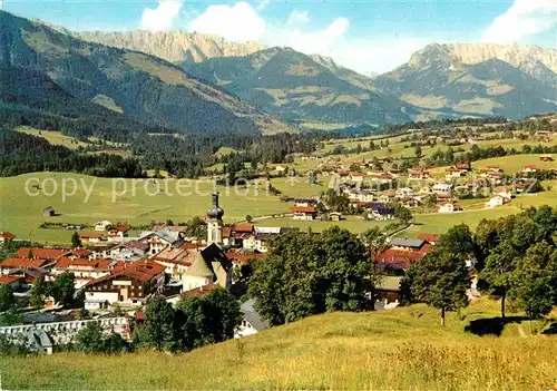 AK / Ansichtskarte Reit Winkl Panorama Blick zum Kaisergebirge Kat. Reit im Winkl