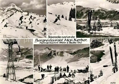 AK / Ansichtskarte Reutte Tirol Skiparadies rund um das Bergrestaurant Max Kerber Hahnenkamm Kitzbueheler Alpen Kat. Reutte