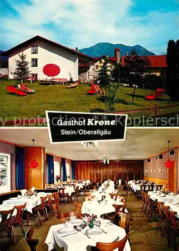 AK / Ansichtskarte Stein Immenstadt Gasthof Krone Speisesaal Kat. Immenstadt i.Allgaeu