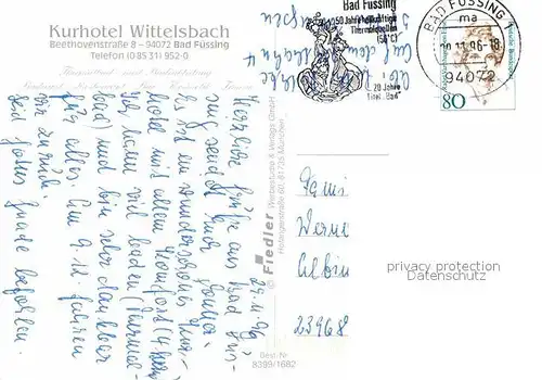 AK / Ansichtskarte Bad Fuessing Kurhotel Wittelsbach Kat. Bad Fuessing