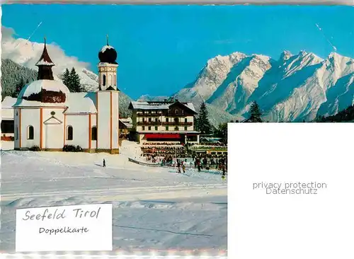 AK / Ansichtskarte Seefeld Tirol Teilansichten Pferdeschlitten Kirche Kat. Seefeld in Tirol