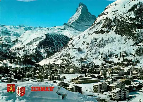 AK / Ansichtskarte Zermatt VS mit Matterhorn Kat. Zermatt