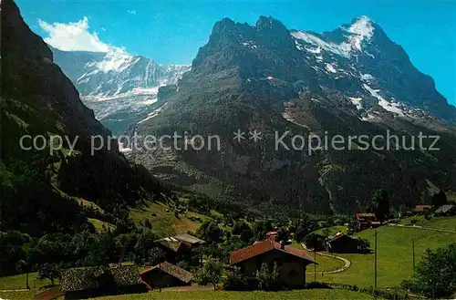 AK / Ansichtskarte Grindelwald mit Fiescherwand und Eiger Kat. Grindelwald