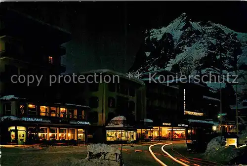 AK / Ansichtskarte Grindelwald bei Nacht mit Wetterhorn Kat. Grindelwald