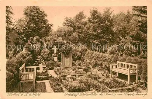 AK / Ansichtskarte Bethel Bielefeld Friedhof Ruhestaette Familie von Bodelschwingh Kat. Bielefeld