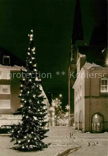 AK / Ansichtskarte Bielefeld Niedernstrasse Bruecke Nicolaikirche Weihnachten Kat. Bielefeld