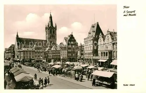 AK / Ansichtskarte Trier St Gangolf mit Markt Kat. Trier