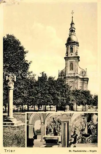 AK / Ansichtskarte Trier Mosel St Paulinkirche Krypta