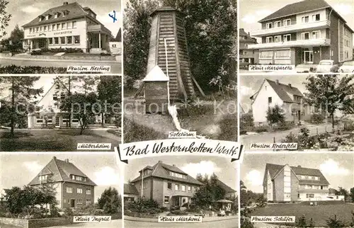 AK / Ansichtskarte Bad Westernkotten Pension Roderfeld Haus Markoni Soleturm Mutterheim Kat. Erwitte