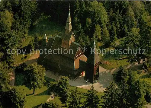 AK / Ansichtskarte Hahnenklee Bockswiese Harz Fliegeraufnahme Nordische Stabkirche Kat. Goslar